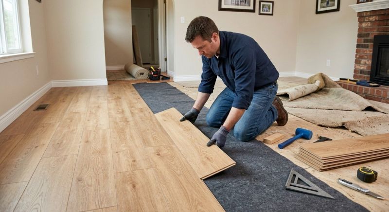 Laminate Floor Remodeling in Norwell, MA
