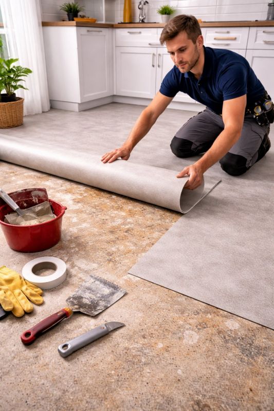Linoleum Floor Installation in Mansfield, MA