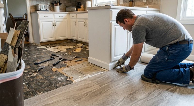 Linoleum Flooring Replacement in Norwell, MA
