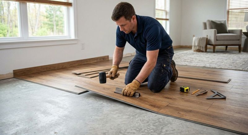 Luxury Vinyl Tile Installation in Brookline, MA