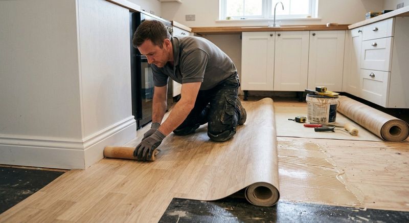 Sheet Linoleum Installation in Brockton, MA