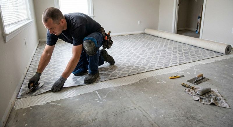 Sheet Linoleum Installation in Hull, MA