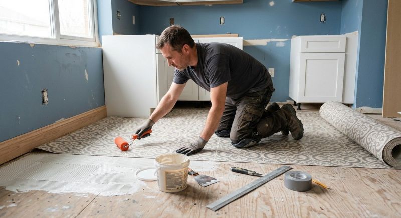 Sheet Vinyl Installation in Newton, MA